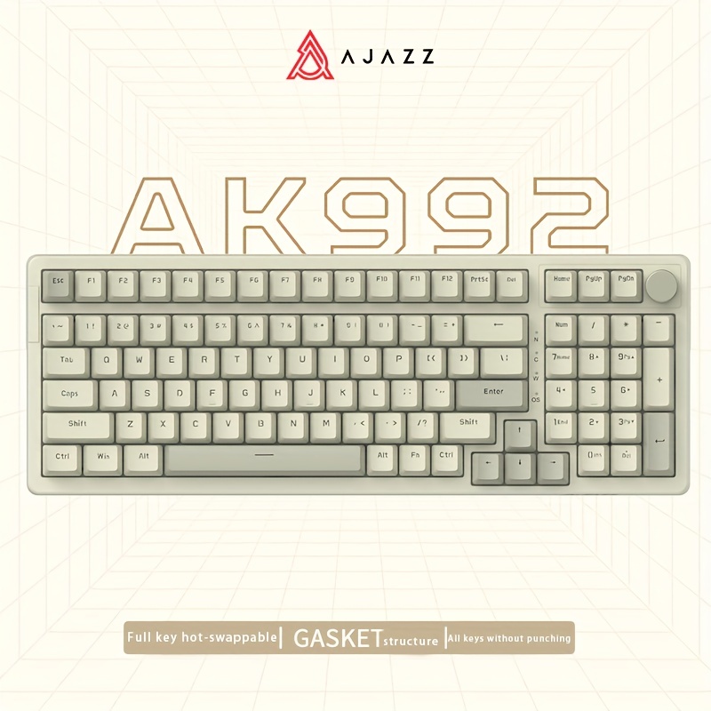 Gaming Keyboard Thocky - AJAZZ AK992 Retro Wired Mechanical Keyboard,