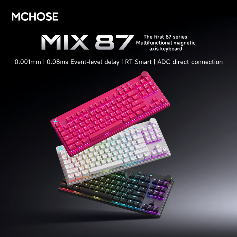 Gaming Keyboard Thocky - Mchose Mix87 Magnetic Swtich Keyboard Wired