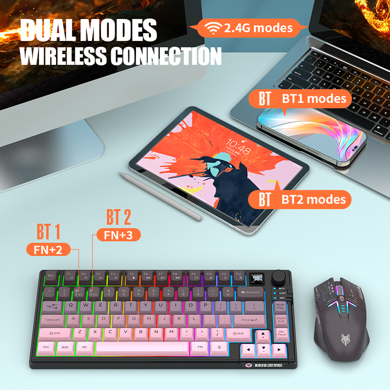 2.4G Dual-Mode Bluetooth Wirel - Gaming Keyboard And Mouse Set recension och pris