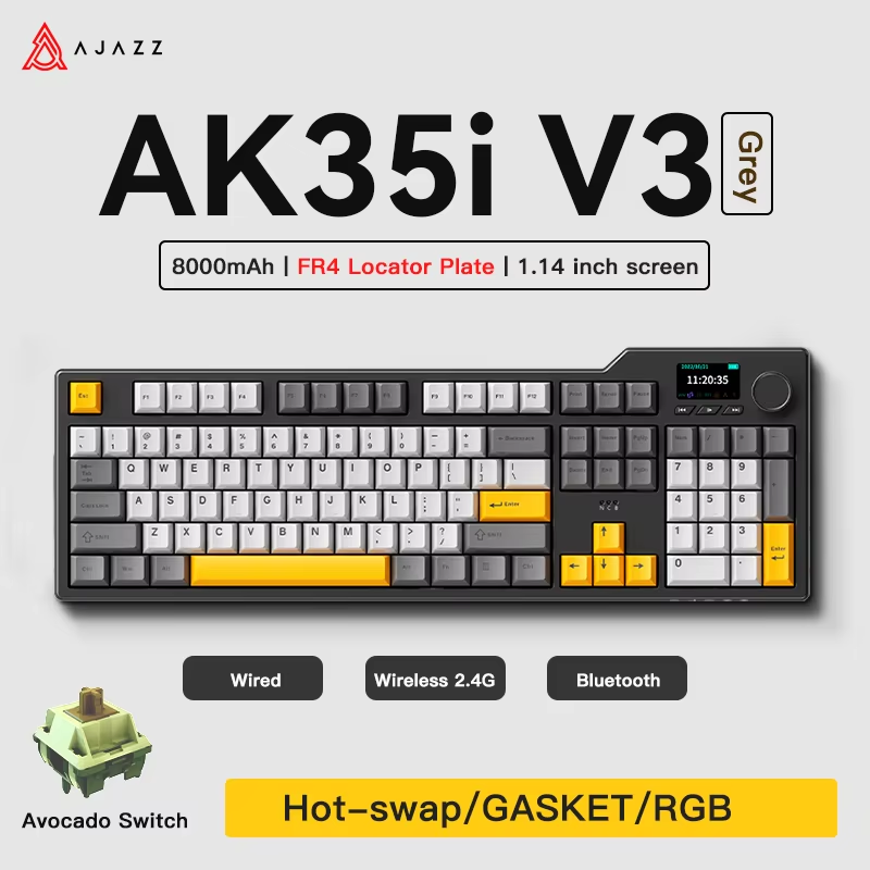 Ajazz AK35I V3 MAX Tri-mode Wi - Gaming Keyboard Tkl recension och pris