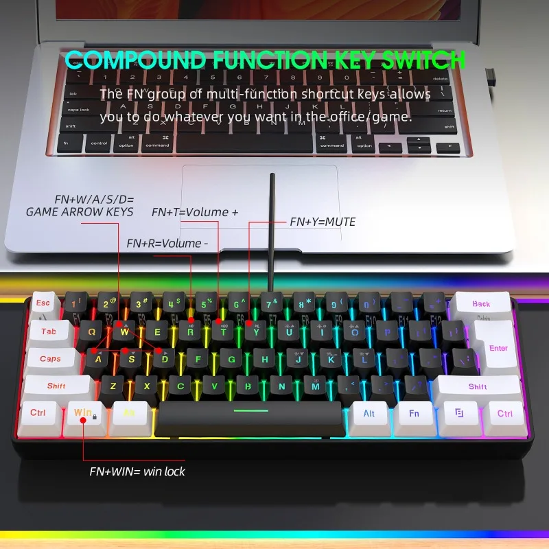 Keyboard and Mouse 60% Compute - Gaming Keyboard And Mouse Set recension och pris