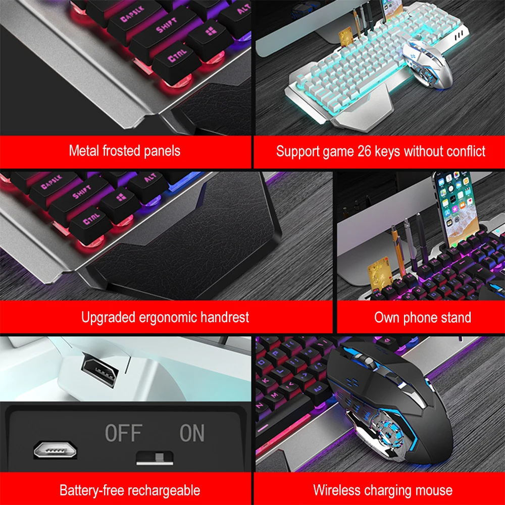 K680 Rechargeable 2.4G wireles - Gaming Keyboard And Mouse Set recension och pris