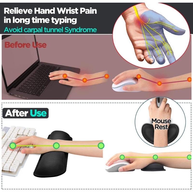 Ergonomic Keyboard Wrist Rest  - Gaming Keyboard And Mouse Set recension och pris