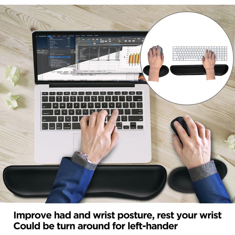 Ergonomic Keyboard Wrist Rest  - Gaming Keyboard And Mouse Set recension och pris