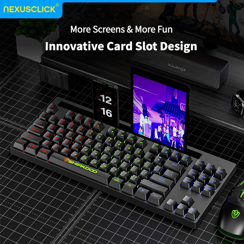 NexusClick Hot Sale 87 keys Ba - Gaming Keyboard Thocky recension och pris