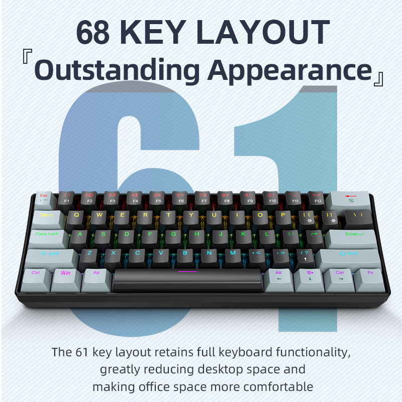 APAYADO K61 Mini Mechanical Ke - Gaming Keyboard Thocky recension och pris