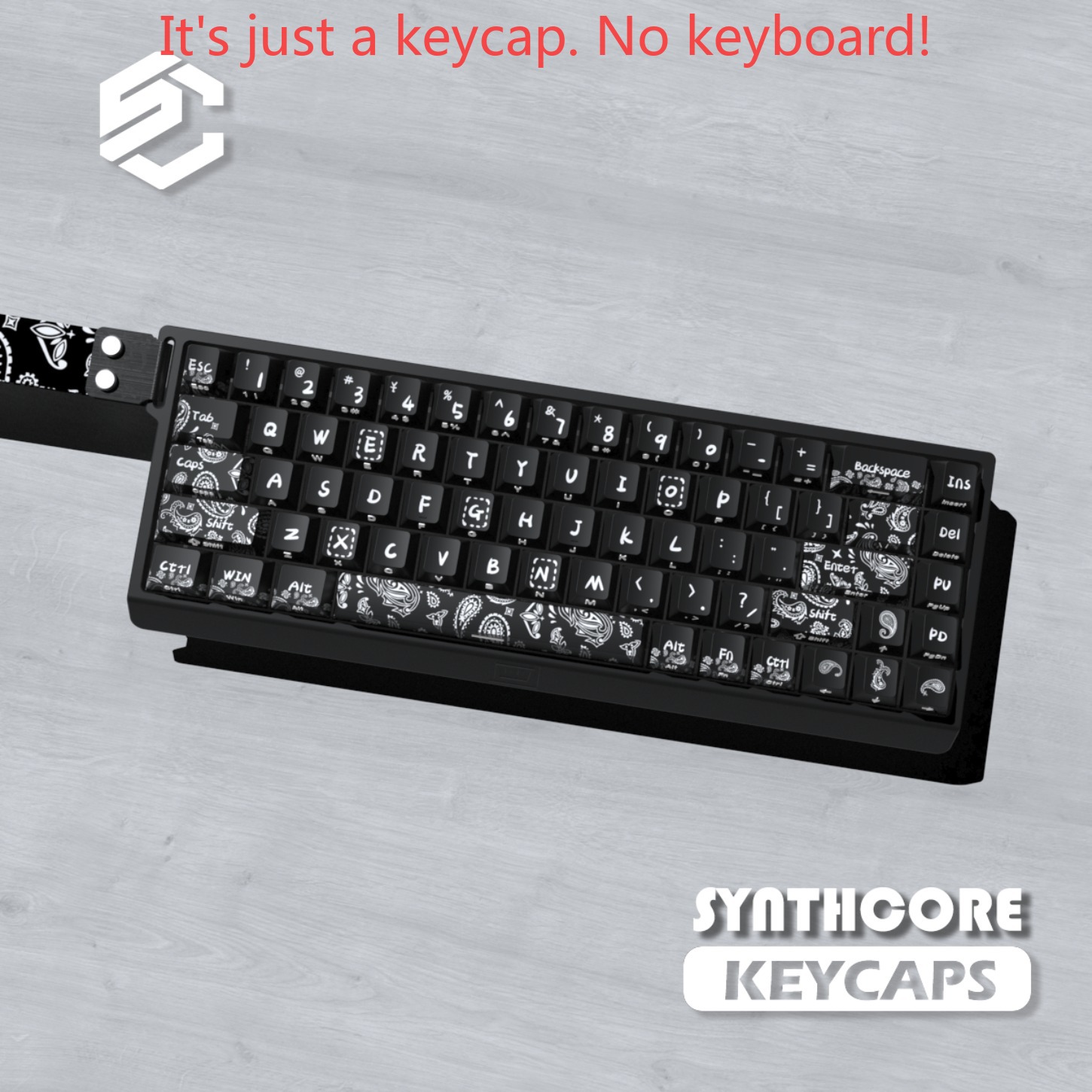 Cashew Flower Themed Black Che - Gaming Keyboard Thocky recension och pris