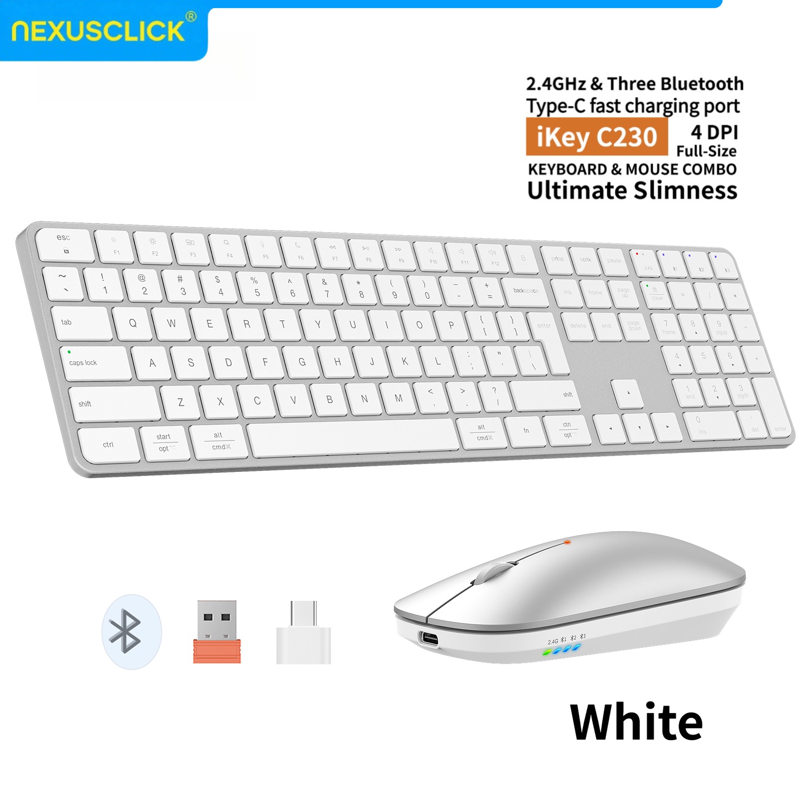 NexusClick Rechargeable Wirele - Keyboard Gaming Mac recension och pris