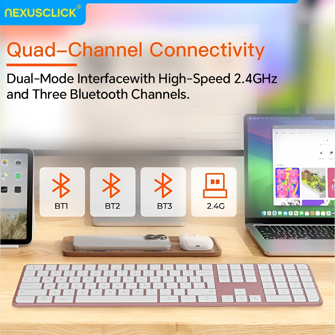 NexusClick Rechargeable Wirele - Keyboard Gaming Mac recension och pris