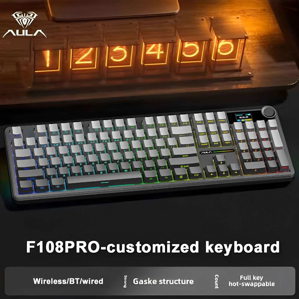 AULA F108 Pro Gaming Mechanica - Gaming Keyboard Thocky recension och pris
