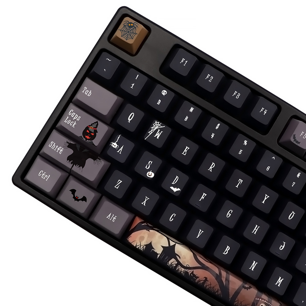 136 Keys Halloween Keycaps Che - Gaming Keyboard Thocky recension och pris