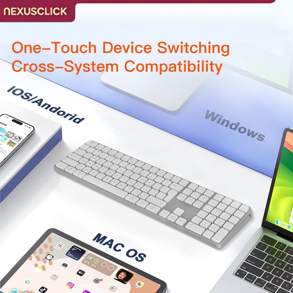 NexusClick 109 Keys Slim Dual  - Keyboard Gaming Mac recension och pris