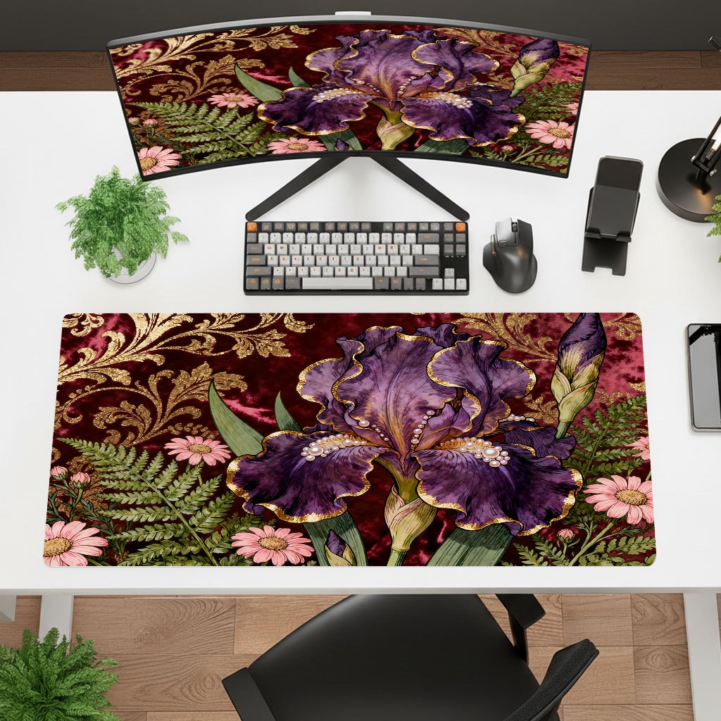 Brand Purple Floral Mouse Pad  - Gaming Keyboard Brand recension och pris