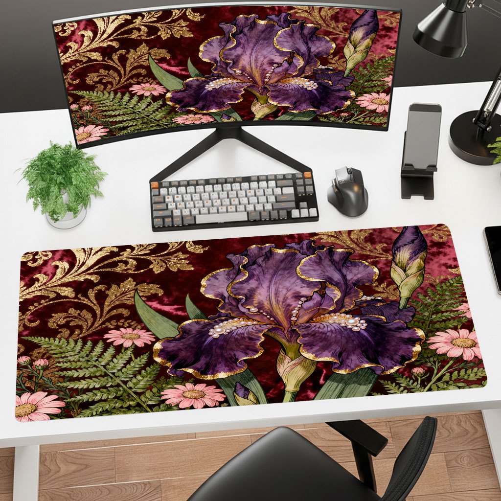 Brand Purple Floral Mouse Pad  - Gaming Keyboard Brand recension och pris