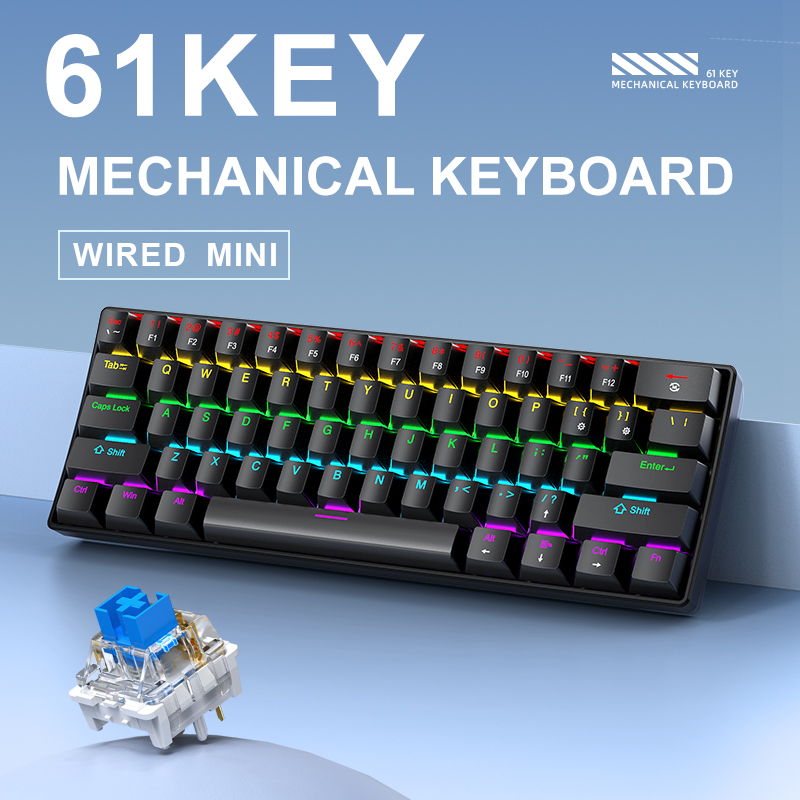 K61 Wired Mechanical Gaming Ke - Gaming Keyboard Thocky recension och pris