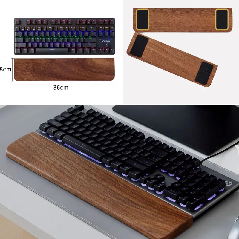Solid Wood Keyboard Palm Rest  - Gaming Keyboard Mouse Combo recension och pris