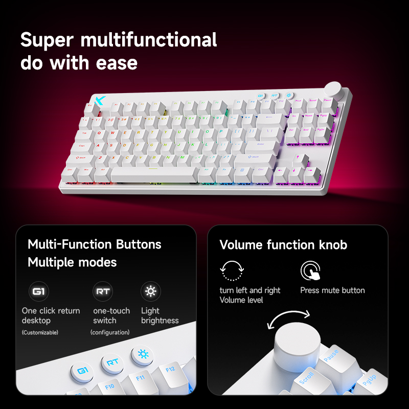 Mchose Mix87 Magnetic Swtich K - Gaming Keyboard Thocky recension och pris