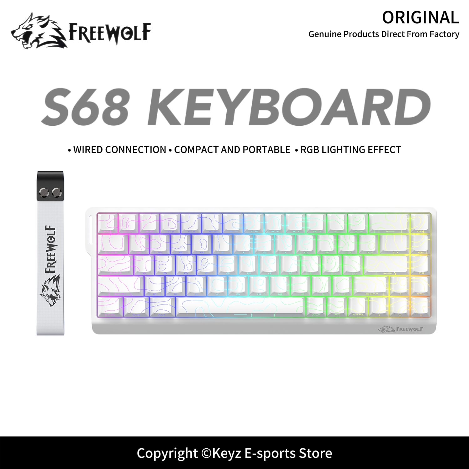 FREEWOLF S68 Wired Gaming Menb - Gaming Keyboard Hand recension och pris