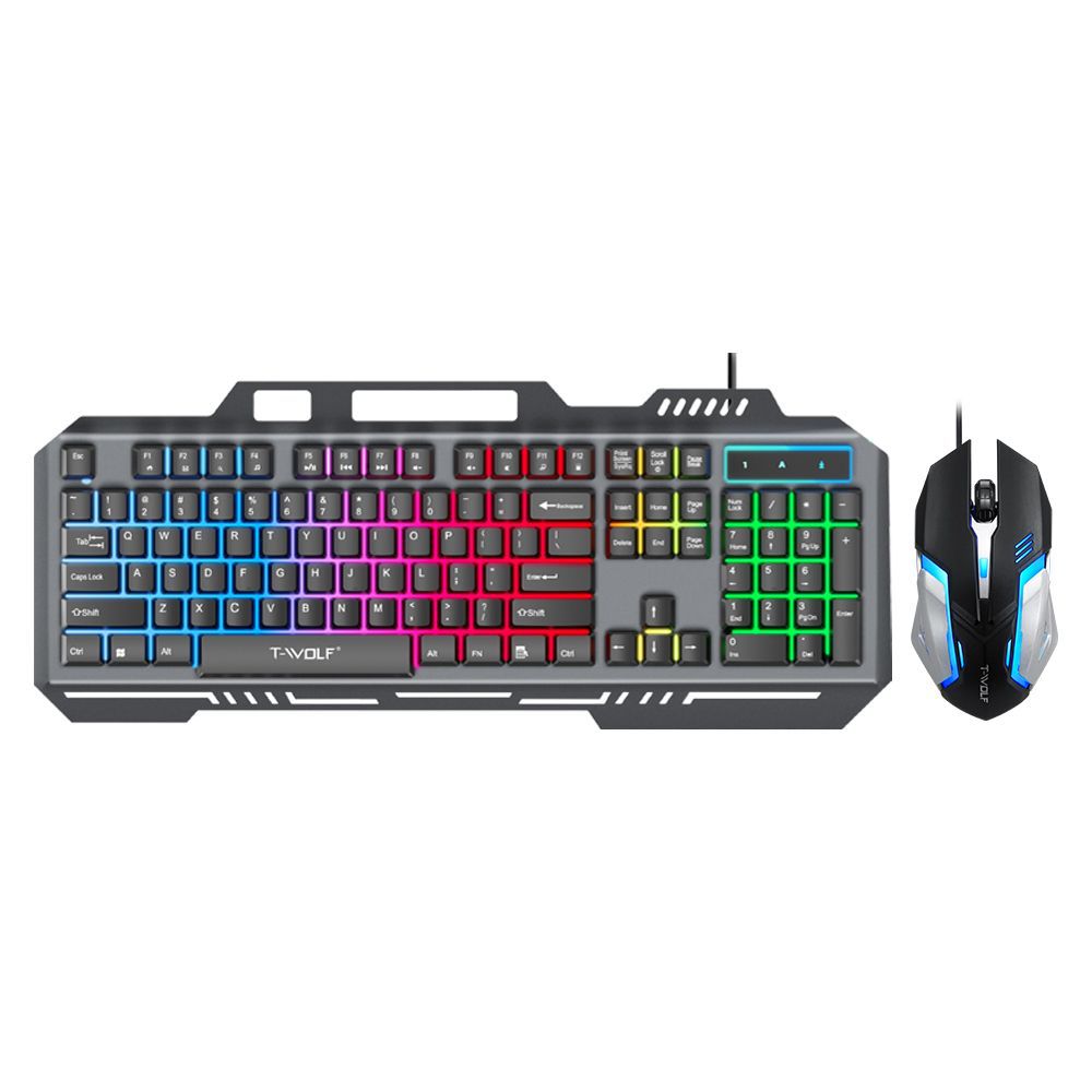 T WOLF TF600 Backlit Wired 104 - Gaming Keyboard Mouse Combo recension och pris