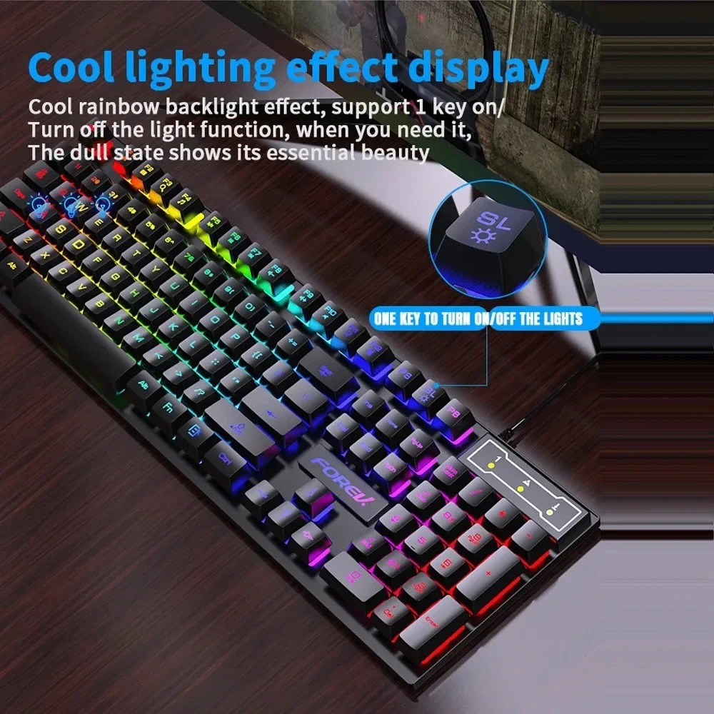 Kebidumei 104 Key Backlit Mech - Keyboard Mouse Bundle Gaming recension och pris
