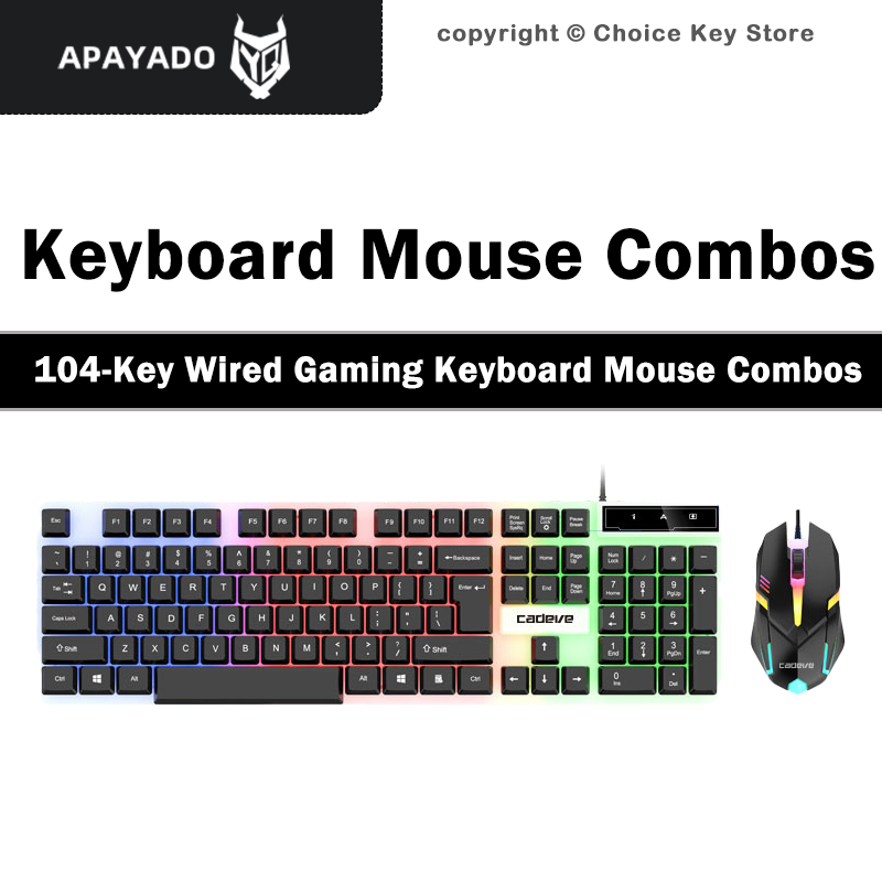 APAYADO LDK9122 Wired Gaming K - Gaming Keyboard Mouse Combo recension och pris