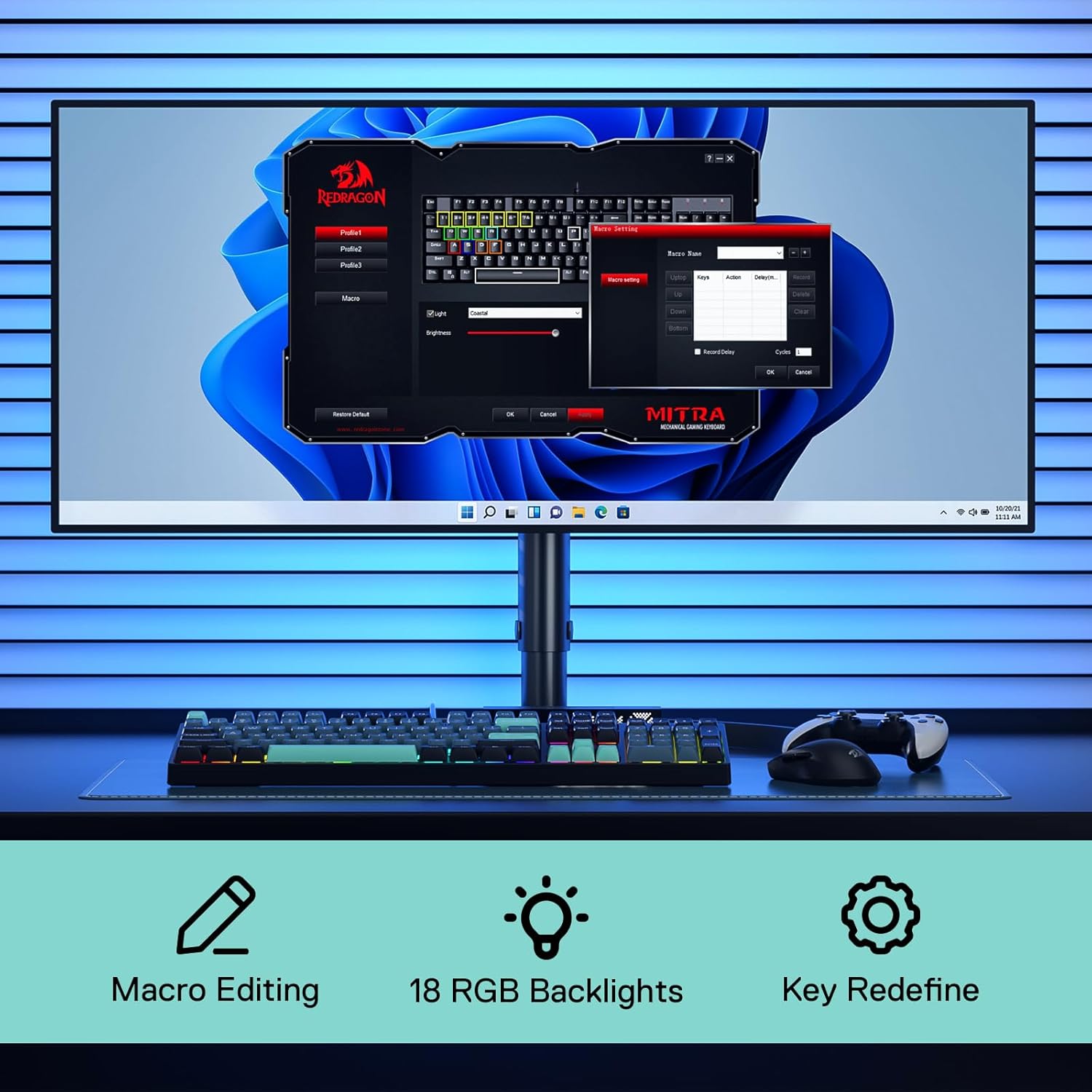 Redragon K582 SE Wired RGB 104 - Gaming Keyboard Thocky recension och pris
