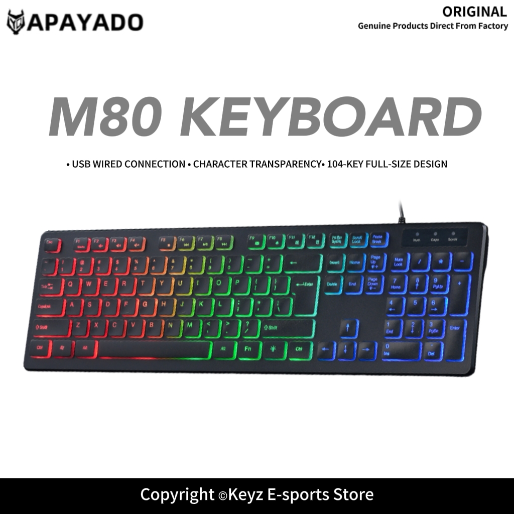 M80 Ultra Thin Wired Gaming Ke - Keyboard Gaming Mac recension och pris